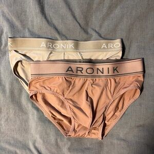 ARONIK Men's Briefs Pack - Beige & Blush